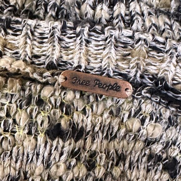 Free People Heart Beeps Cropped Knit Weave Blazer - Size Small - Picture 5 of 6